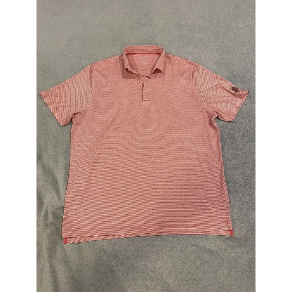 Mens Johnnie O Short Sleeve Golf Polo‎ Shirt Ballantyne Country Club Pink XL